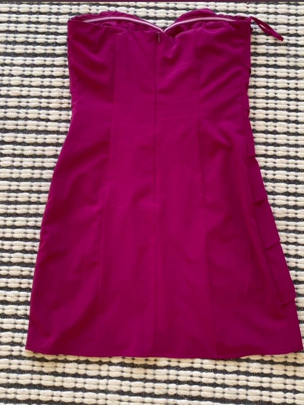 Ark & Co Raspberry Layered Ruffle Mini Dress - Picture 2 of 3